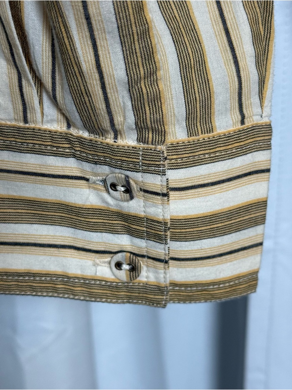Ulla Johnson Dari Blouse Sand Stripe Puff Sleeve 100% Cotton Womens 12 NWT - Picture 13 of 15